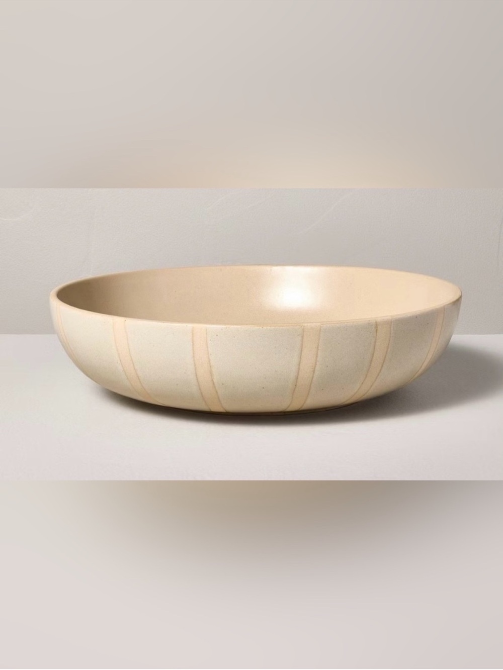 Hearth & Hand™ with Magnolia 12.5" Ceramic Striped Decorative Bowl Spring 2026